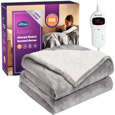 Silentnight Luxury Sherpa Fleece Heated Throw