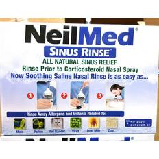 NeilMed Medicines Sinus Rinse Kit 250 Packets + 2 Squeeze Bottles + Nasamist Saline Spray 500 Count