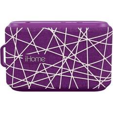 iHome Water Resistant Rechargeable Bluetooth Speaker with Speakerphone, Purple