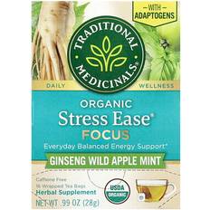 Traditional Medicinals Organic Stress Ease Focus Wrapped Tea Bags 0.99 oz 28 g 16pcs