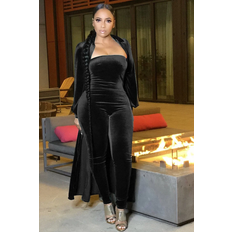 3XL - Women Jumpsuits & Overalls Loragal Tube Bodycon Jumpsuit Long Sleeve Maxi Coat