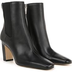 Flexa Bliss Ankle Booties Black Leather Square Toe 6.5 M