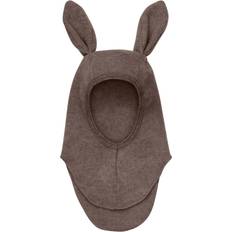 Huttelihut Barnkläder Huttelihut Brown Melange Balaclava Ears Wool Fleece 12-24 mdr/50