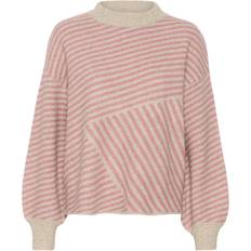 Dame - Multifarvet - Striktrøjer Sweatere Kaffe KAverana Knit Pullover