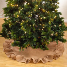 Natural Christmas Tree Skirts Saro Sloane Tree Skirt 84.0 H x 84.0 W in Brown Christmas Tree Skirt