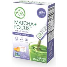 Aiya Matcha+ Focus Peach Flavored Drink Mix with L-Theanine - 220 mg L-Theanine