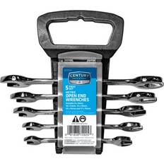 Set Combination Wrenches Century Drill & Tool 72925 Set Open-End Metric 5 Piece Combination Wrench