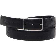 Emporio Armani Accessories Emporio Armani Mock Croc Leather Belt - Black