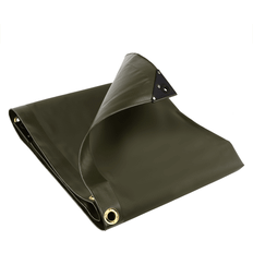Storage Tents GroundMaster 560Gsm Olive Green Pvc Tarpaulin Heavy Duty Waterproof Groundsheet 1.3 m x 1.9 m