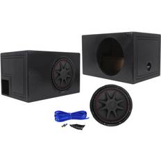 Kicker 43CVR122 Compvr 12" 800 Watt Car Audio Subwoofer + Vented Sub Box Enclosure