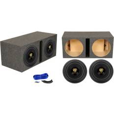 Boat & Car Speakers Rockville W15K9D2 15" 10,000W Car Audio Subwoofers+Vented Sub Box Enclosure