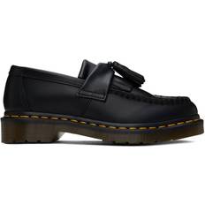 Low Shoes Dr. Martens Adrian Yellow Stitch Smooth Leather Tassel Loafers - Black