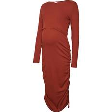 Midikleid - Rot Kleider Mamalicious Kleid rostrot