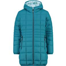 CMP Kid's Coat Fix Hood Långjacka 128 Färg turkos