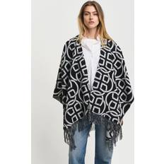 Gant Dame Ponchos & Kapper Gant Dame Poncho af uld med G-mønster ONE SIZE