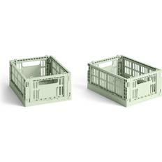 Cestas Hay Colour Crate Mini 2-Pack 13 x 17 cm - Mint Cesta