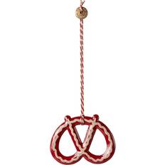 Maileg Weihnachtsdekorationen Maileg Metal Red Pretzel Stripes Christmas Tree Ornament 5cm