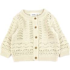 Beige Trøjer Børnetøj Lil'Atelier bleached sand strikcardigan