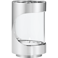 Fyrfadsstager Georg Jensen Chrome Contours Transparent/Stainless Steel Fyrfadsstage 11.7cm
