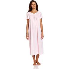 Solid Colours Nightgowns Ferragamo Miss Elaine Embroidered Tricot Long Nightgown Pink