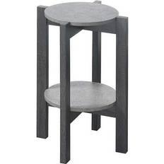 Indoor Plant Stands Newport Medium Plant Stand Faux Cement & Weathered Gray