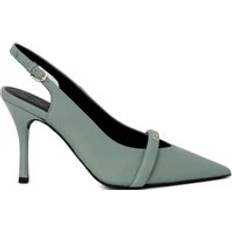 Furla Pumps, female, Green, Green Pointed Toe Leather Pumps