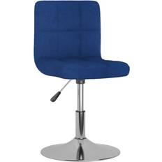 Taburetes vidaXL Drehbarer Blau Stoff Sitzhocker