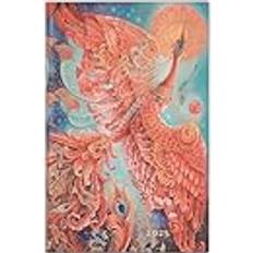 Väggkalendrar Paperblanks 12-Monatskalender Flexi 2025 Feuervogel Maxi Horizontal