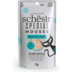 Schesir Katter Husdjur Schesir Special Mousse Skin & Coat Salmon/Chicken 70 g