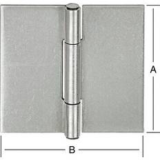 Edelstahl Türgriffe Vormann Tür-Scharnier Kantig 40 x 40 mm Ungebohrt Edelstahl V2A - 010503040u