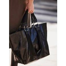 Mint Velvet Faux Leather Tote Bag, Black