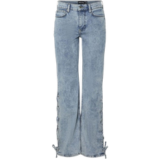 XL Jeans Pieces Fenda MW Straight Fit Jeans - Light Blue Denim