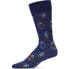 Bamboo Socks MeMoi Men's Skiers Paradise Bamboo Blend Novelty Crew Sock