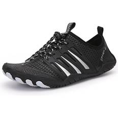 Water Shoes Gogerstar 45, Black Barefoot Shoe Men Women Water Shoes Beach Swim Aqua Shoes Womens Sea Swimming Shoes Ladies Wetsuit Pool Water Socks Slip Free