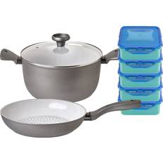 7 pcs Cookware Sets Prestige Earth Pan Batch Cookware Set with lid 7 Parts