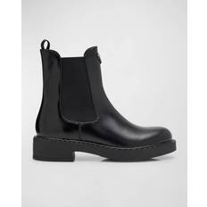 Prada Brushed Calf Leather Chelsea Boots