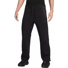 Fleece Byxor & Shorts Nike Tech Men's Fleece Open Hem Trousers - Black