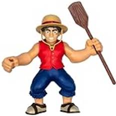 Heroes of Goo Jit Zu Jouets Heroes of Goo Jit Zu Ultragoo Luffy 17cm ONE PIECE Figurine extensible avec accessoires Rouge