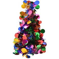 Zilver Decoraties Clayre & Eef Kerstdecoratie Kerstboom Ø 12x27 cm Zilverkleurig