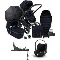 ICandy Pink Pushchairs iCandy Peach 7 Complete Pushchair Bundle with Cloud T Car Seat & Base - Black