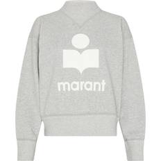 Isabel Marant Étoile Moby Mock Neck Logo Sweatshirt - Grey/White
