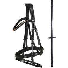 Ridesport Horse Guard EMI 22.2 Trense med kombineret næsebånd. Sort Full