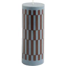 Hay Stearinljus Hay Column Candle Blockljus Medium 20 cm Anthrachite-Bordeaux Stearinljus