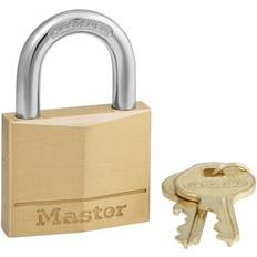 Security Master Lock 1.56 in. Brass 4-Pin Cylinder Padlock with Keyed Alike