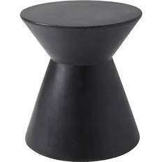 Concrete Garden Table Sunpan Astley End 78012 - Black Outdoor Side Table