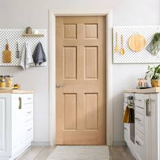 White Oak Internal Unfinished Oregon 6 Panel Door 1981x838x35 mm 78''x33''