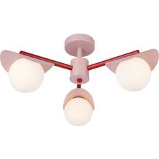 Pink Ceiling Flush Lights Yasmin Abstract Fitting Ceiling Flush Light