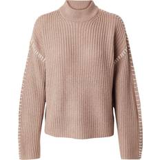 Quiltad Överdelar Vila Tröja viSigga L/S Stitch Knit Pullover Brun