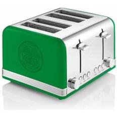 Swan Official Celtic Football Club Pack 1.5L Retro Jug Kettle and 4 Slice Retro Toaster, Green