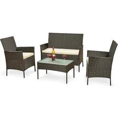 Garden & Outdoor Furniture Garden Store Direct Garden Store Direct 4 Piece - Black With Cream Cushions - Size Outdoor Lounge Set